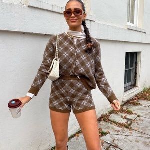 ✨BRAND NEW✨ Zara Wool Blend Argyle Shorts